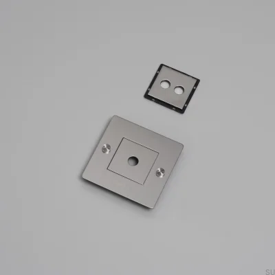 Рамка с логотипом, пластина 1G, сталь, серебро, европейский стандарт