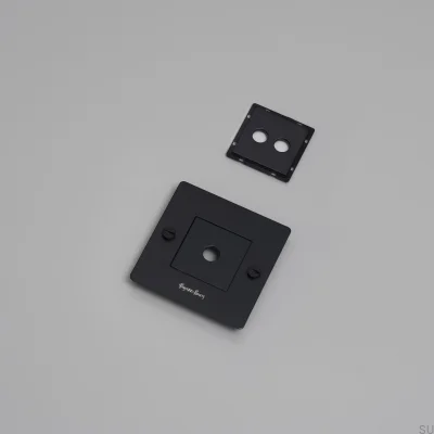 Рамка с логотипом, пластина 1G, сталь, черный, европейский стандарт