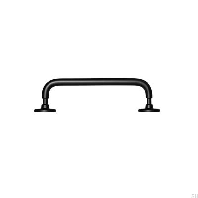 Jubilee 128 продолговатая мебельная ручка Brass Black Mat