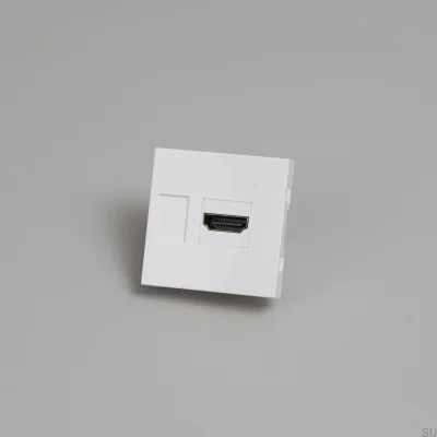Модуль HDMI-разъема 45 мм, белый, европейский стандарт