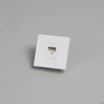 Модульный разъем RJ45 CAT6 45 мм, белый, европейский стандарт