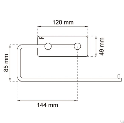 Угловой держатель для туалетной бумаги из полированной нержавеющей стали