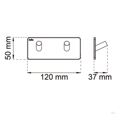Настенная вешалка Edge 120 Нержавеющая сталь Черный