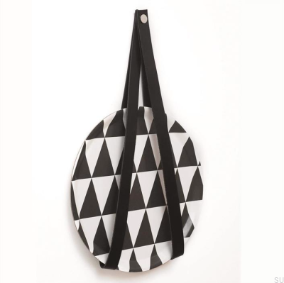 Настенная вешалка 0150L Кожа Черный с серебристым