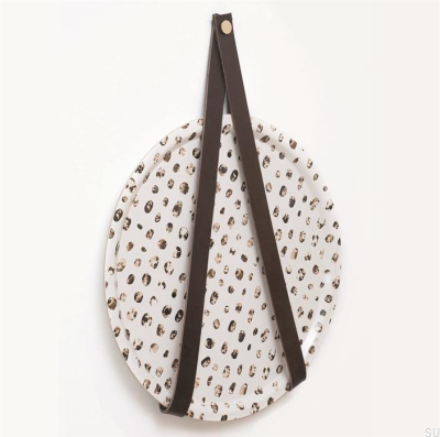 Настенная вешалка 0150L Кожа Темно-Коричневый с Золотом