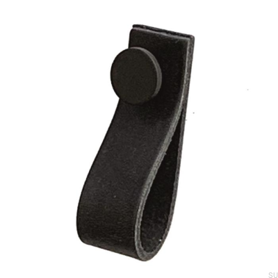 Ручка мебельная Loop 80 Leather Black with Black