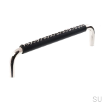 Uchwyt meblowy podłużny 7353 96 Nikiel Polerowany z Czarną Skórą .png