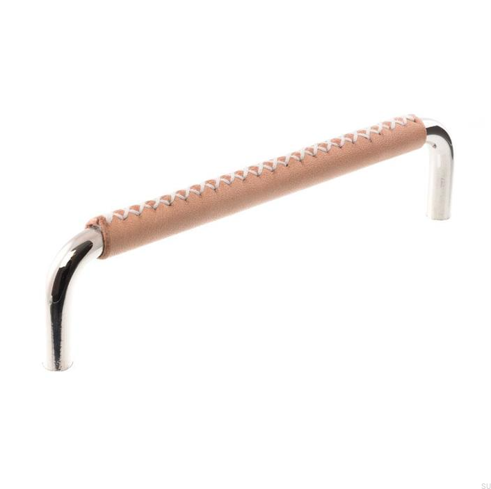 Uchwyt meblowy podłużny 7353 96 Nikiel Polerowany ze Skórą.png