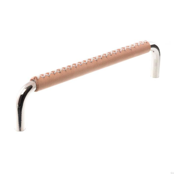 Uchwyt meblowy podłużny 7353 128 Nikiel Polerowany ze Skórą.png