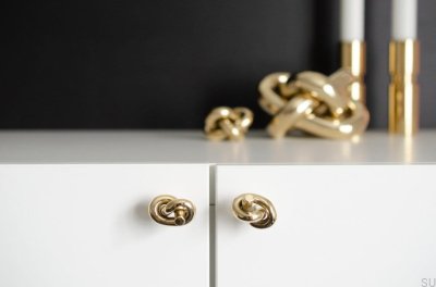 Knot 35 Ручка мебельная полированная латунь неокрашенная