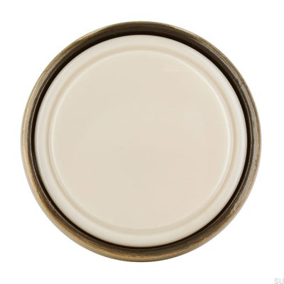 Мебельная ручка 1971 30 античная бронза с бежевым цветом