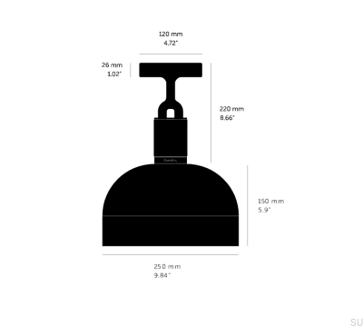 Потолочный светильник Forked M с латунным плафоном