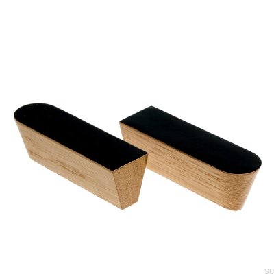 Ручка мебельная Twins Black 60 Enamel Black - Oil Бесцветный полуматовый