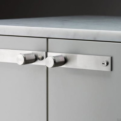 Мебельная ручка с шайбой Cross Plate 20 Steel Silver (комплект из 2 шт.)