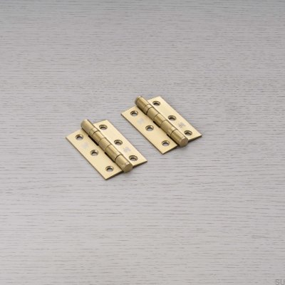 Дверные петли 76 x 51 x 2 мм, сталь, золото (комплект из 2 шт.)