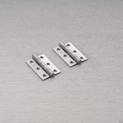 Дверные петли 76 x 51 x 2 мм, сталь, серебристый (комплект из 2 шт.)