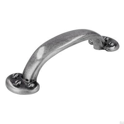 Ручка мебельная удлиненная 1681 96 Античное серебро
