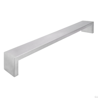 Ручка мебельная удлиненная 1739 480 Матовая сталь