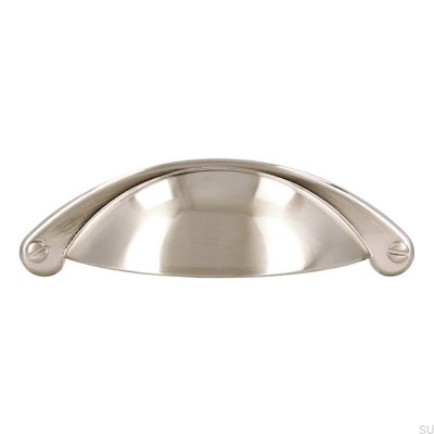 Ручка мебельная ракушка 1761 64 Матовое серебро