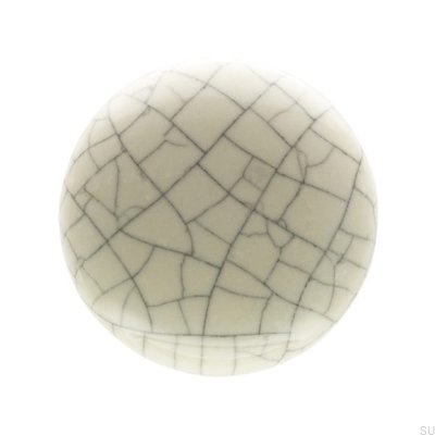 Ручка мебельная SP65 Белый фарфор с античным золотом