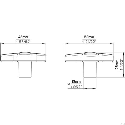 Ручка мебельная SM8116I Пластик Синий