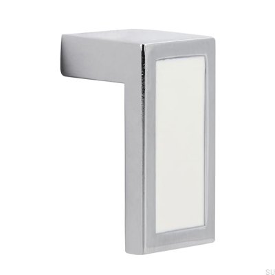 Ручка для мебели 2013 полированный хром с белым