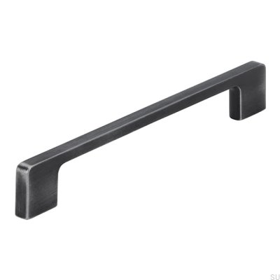 Ручка мебельная удлиненная 2027 Античное серебро Матовый