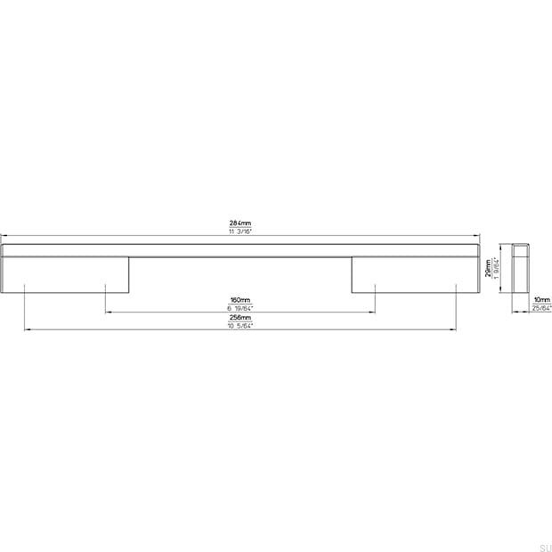2110-284ZN21--Uchwyt-Meblowy-Podłużny-2110-160/256-Aluminiowy-Srebrny-Szczotkowany-Siro-Skandynawskie-Uchwyty_5
