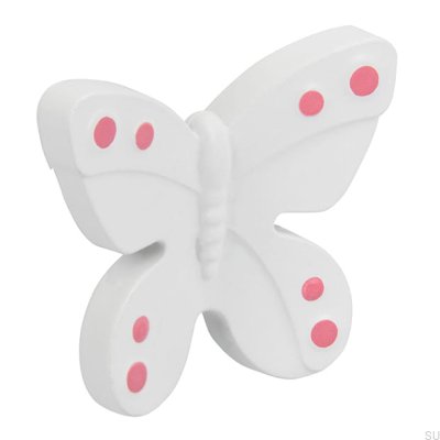 Ручка мебельная H143 Butterfly Plastic White