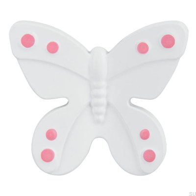 Ручка мебельная H143 Butterfly Plastic White