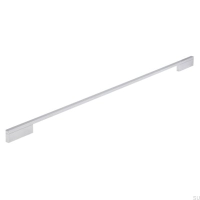 Ручка мебельная удлиненная 2110 640/736 Алюминий Хром Полированный