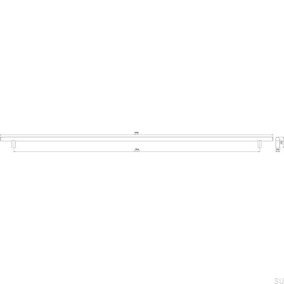 Ручка мебельная удлиненная 885 736 Хром полированный