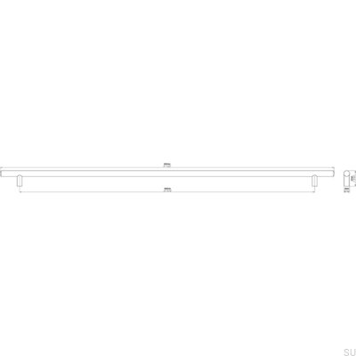 Ручка мебельная удлиненная 885 608 Хром полированный