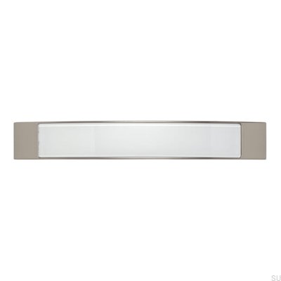 Ручка мебельная удлиненная 2184 160 Silver Brushed with White