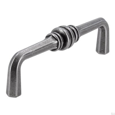 Ручка мебельная удлиненная 563 96 Античное серебро