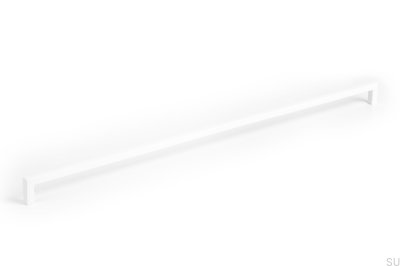 Удлиненная мебельная ручка U 0056 492 Metal White Mat