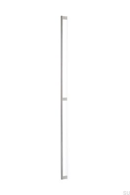 Комбинированная длинная мебельная ручка 1092 Silver Steel
