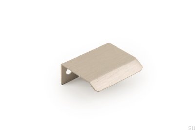 Мебельная ручка Curve 32 edge, матовое серебро