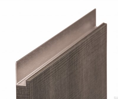 Ручка мебельная кромка Jey 147 Алюминий Серебристый