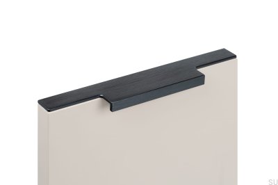 Ручка мебельная кромочная Linear 247-1 Metal Black Mat
