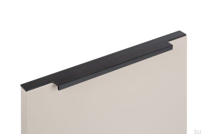 Ручка мебельная кромочная Linear 297-1 Metal Black Mat