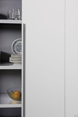 Мебельная ручка She 1056 с алюминиевой кромкой Белая