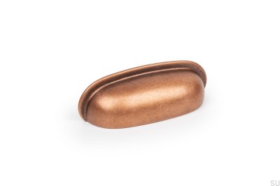 Мебельная ручка Aura 64 shell Античная медь