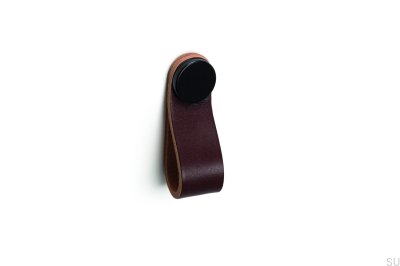 Мебельная ручка Flexa 70 Leather Brown with Black