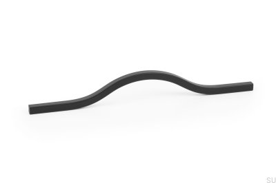 Ручка для мебели Brave 192, алюминиевая, черная, удлиненная