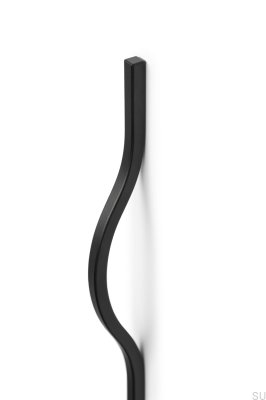 Brave 992 продолговатая мебельная ручка алюминий черный мат (асимметричный)