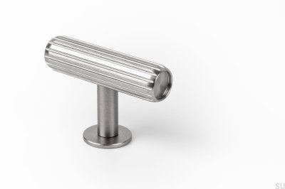 Мебельная ручка T-Bar Rille Silver из алюминия