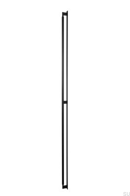 Ручка мебельная продольная с накладкой Arpa 1178, алюминий, черный, матовый