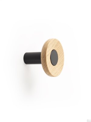 Zoot 60 Деревянная настенная вешалка из дуба с черным эко