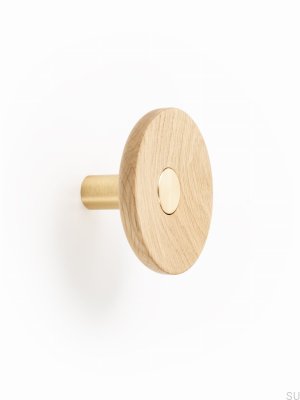 Zoot 90 Деревянная дубовая настенная вешалка с золотым эко